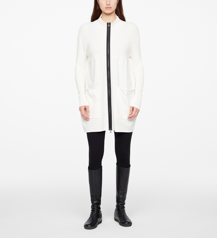 Sarah Pacini CARDIGAN - PATCH POCKETS Front