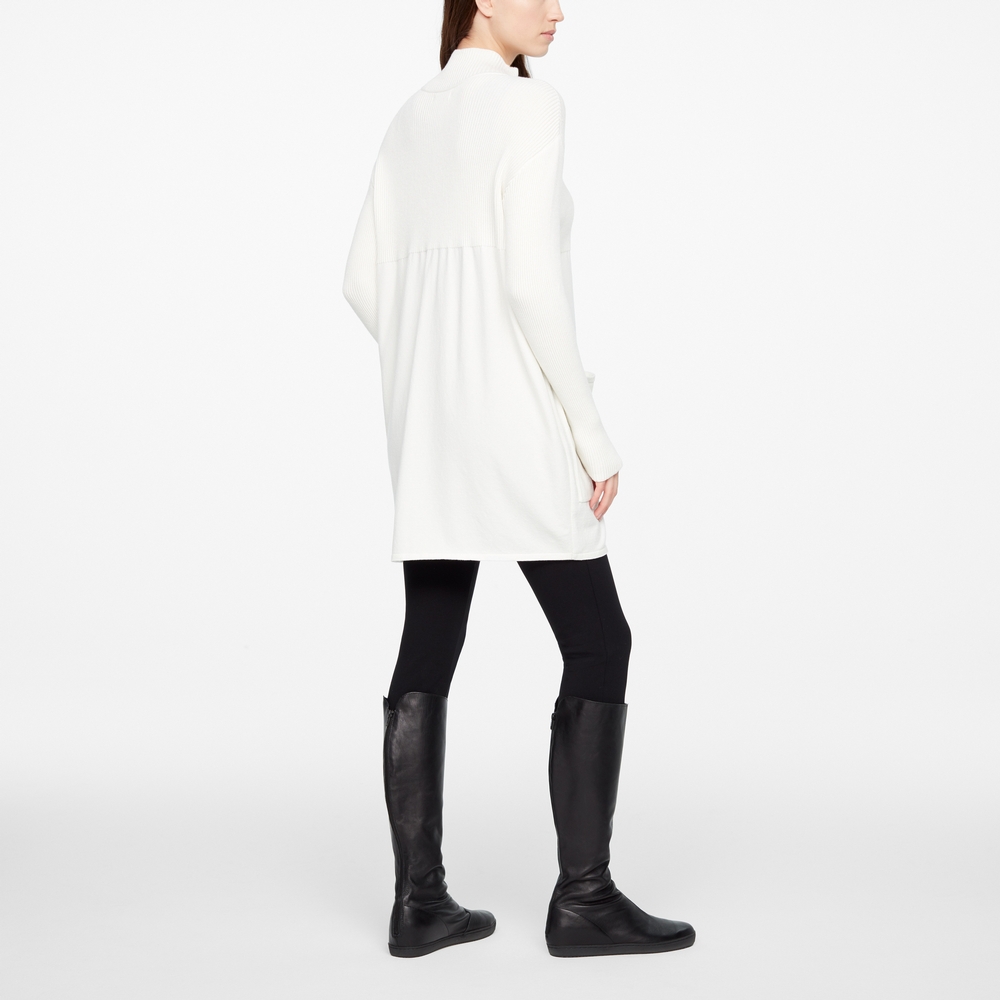Sarah Pacini CARDIGAN - PATCH POCKETS Back view