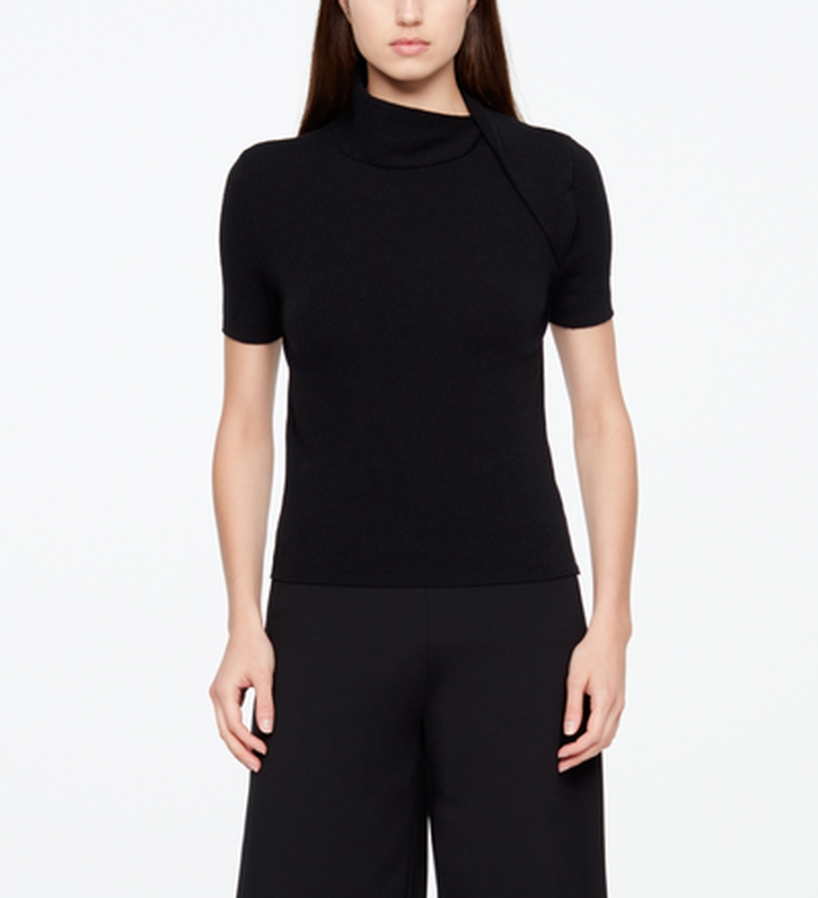 Sarah Pacini PULL - COL CROISÉ De face
