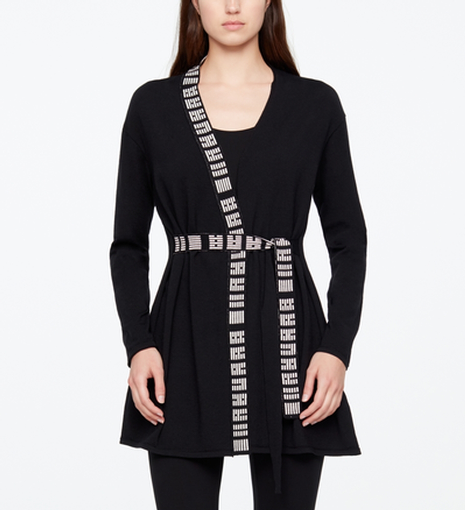 Sarah Pacini CARDIGAN MANCHES LONGUES - HEXAGRAMMES De face