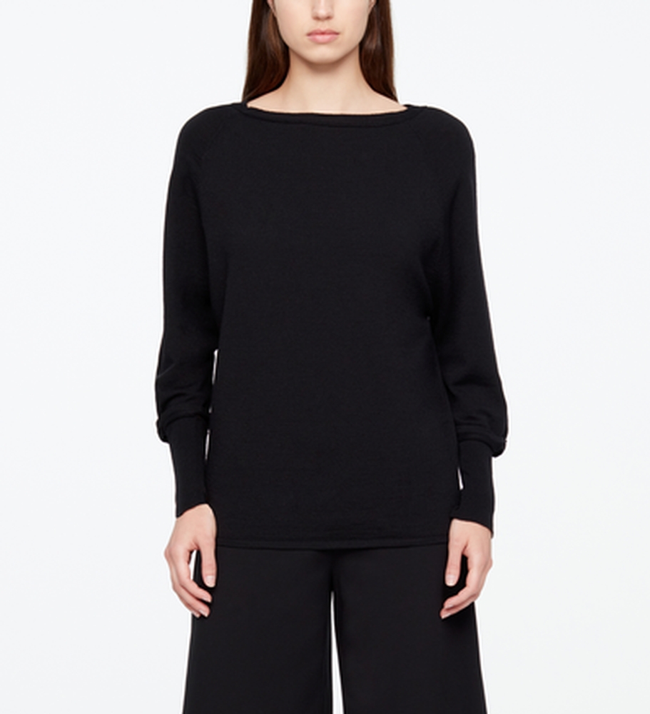 Sarah Pacini PULL MÉRINO - COL BATEAU De face