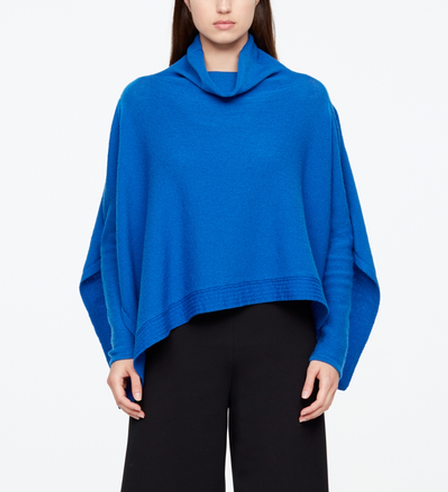 Sarah Pacini PONCHO MÉRINO - ASYMÉTRIQUE De face
