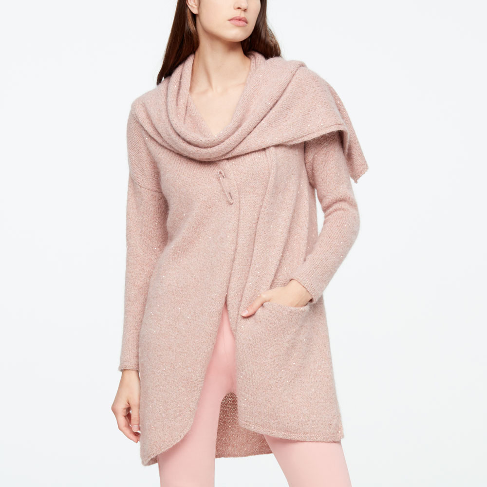 Sarah Pacini ÉCHARPE MOHAIR - POCHE PLAQUÉE De face