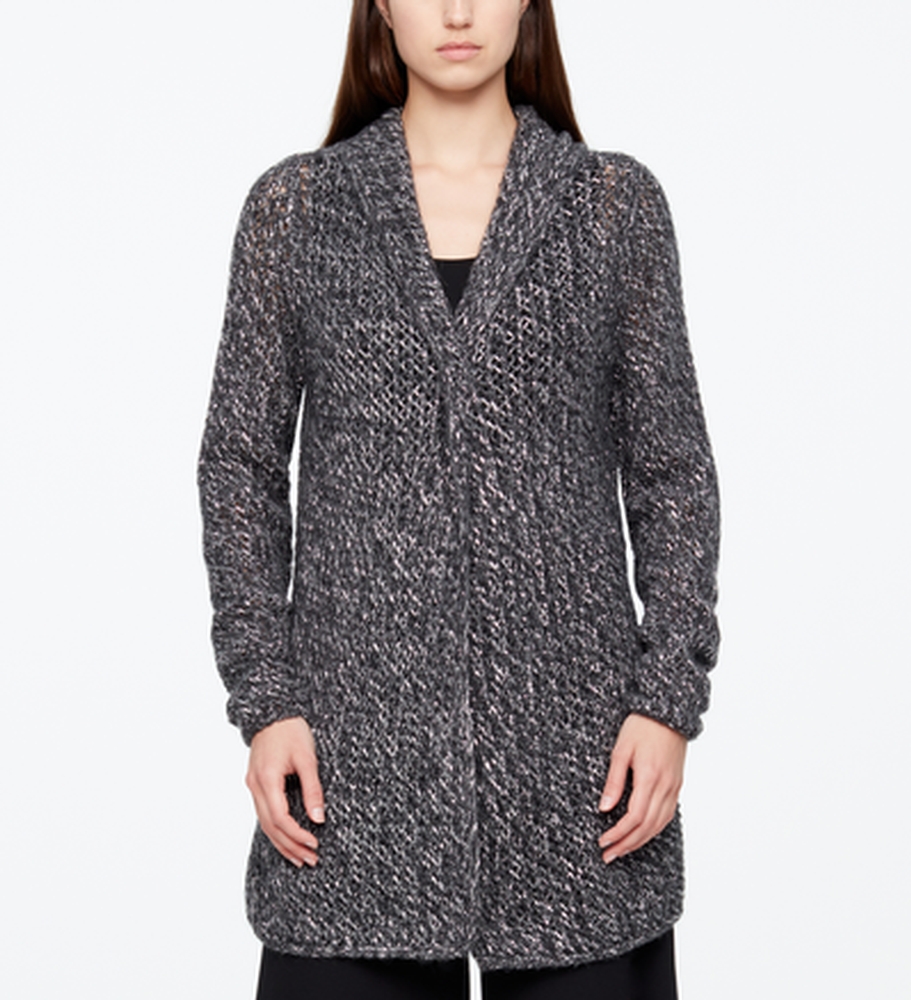 Sarah Pacini CARDIGAN BABY ALPACA - IRIDESCENT De face