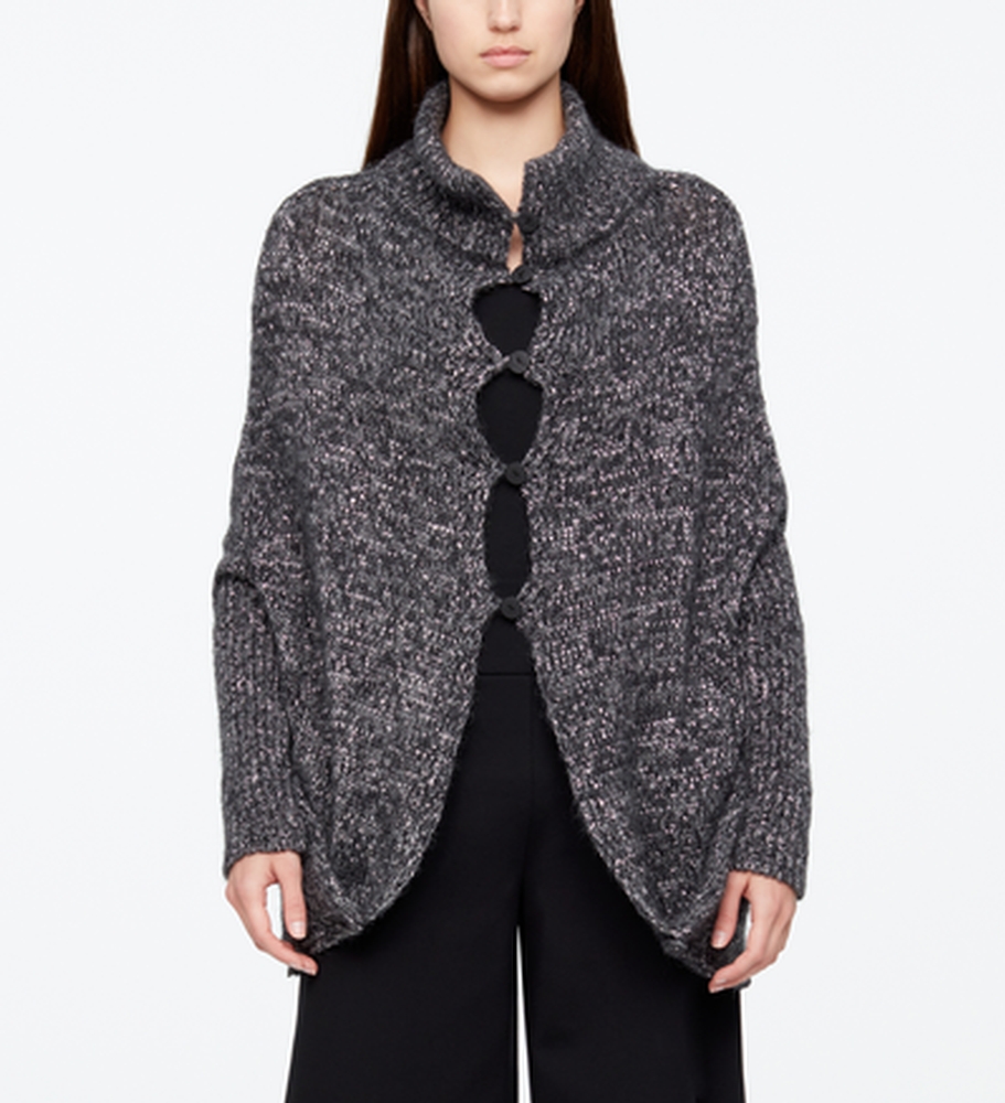 Sarah Pacini CARDIGAN CHINÉ - IRIDESCENT De face