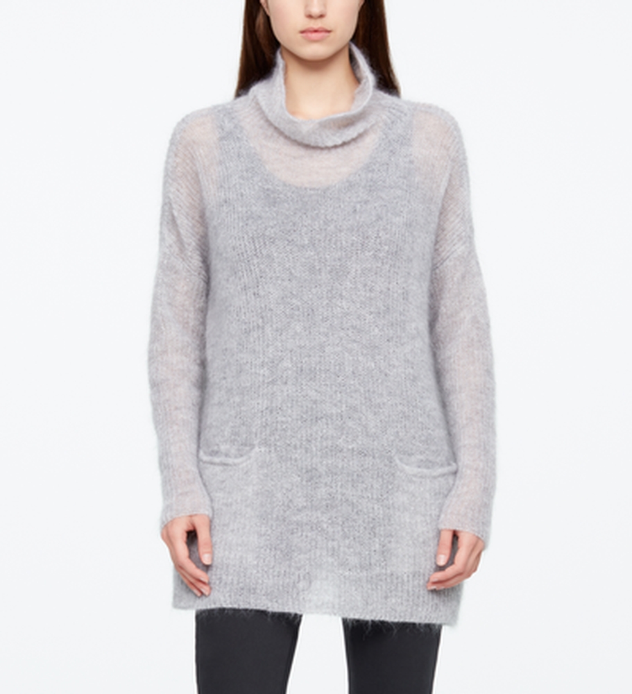 Sarah Pacini LONG PULL MOHAIR - POCHES De face