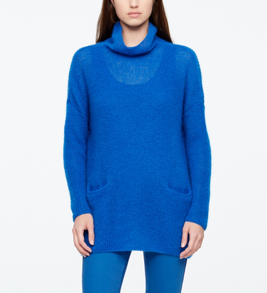 Sarah Pacini LONG PULL MOHAIR - POCHES De face