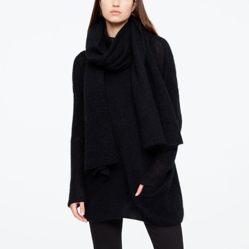 Sarah Pacini ÉCHARPE MOHAIR - LARGE De face
