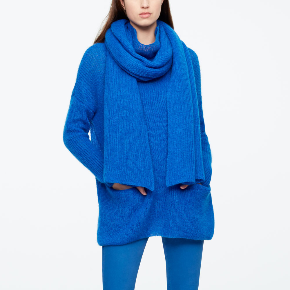 Sarah Pacini ÉCHARPE MOHAIR - LARGE De face