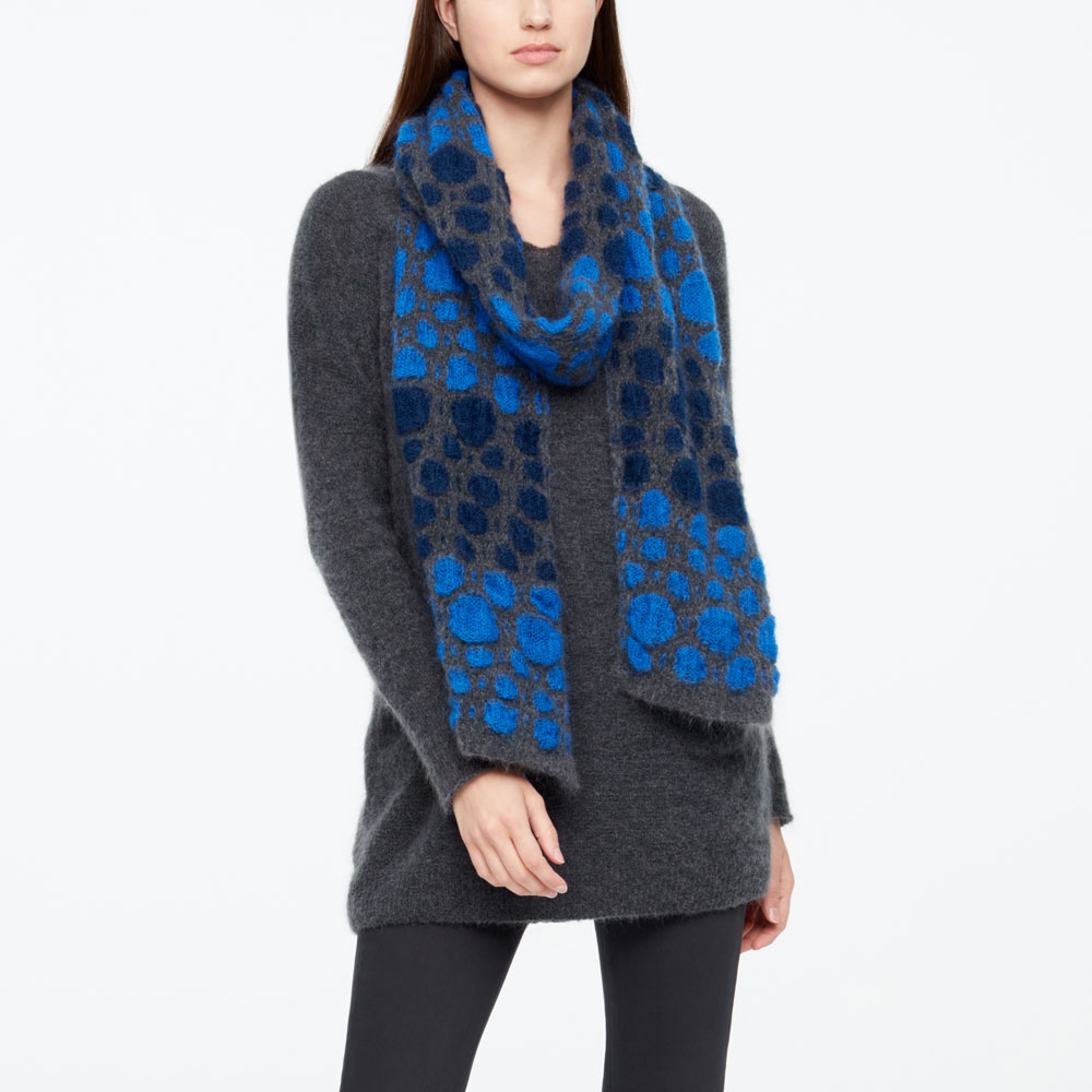 Sarah Pacini ÉCHARPE MOHAIR - JACQUARD De face