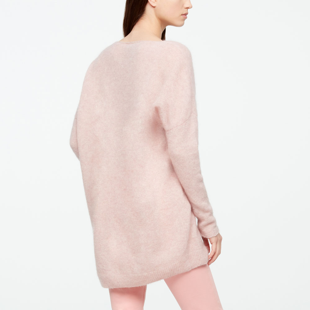 Sarah Pacini MOHAIR MERINO TRUI - V-HALS Achterzijde