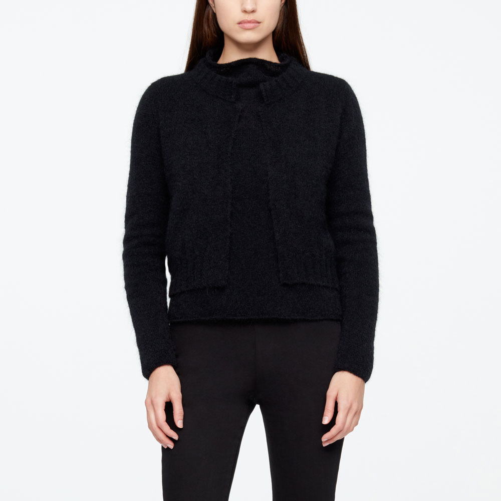Sarah Pacini CARDIGAN COURT - MOHAIR-MÉRINO De face
