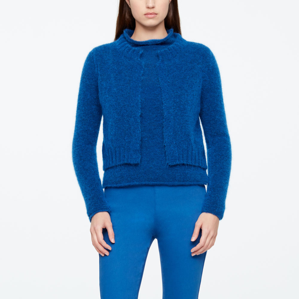 Sarah Pacini CARDIGAN COURT - MOHAIR-MÉRINO De face