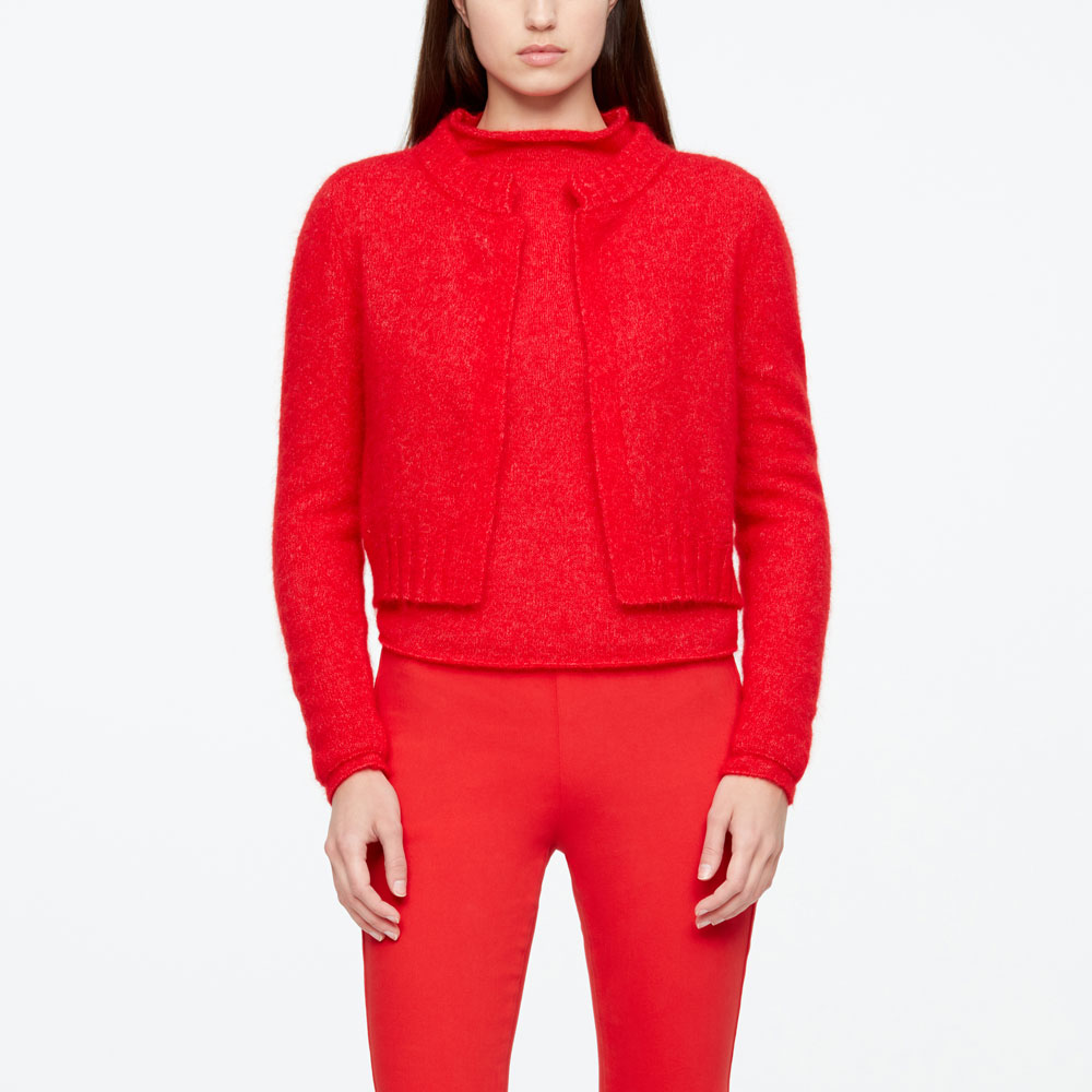Sarah Pacini CARDIGAN COURT - MOHAIR-MÉRINO De face
