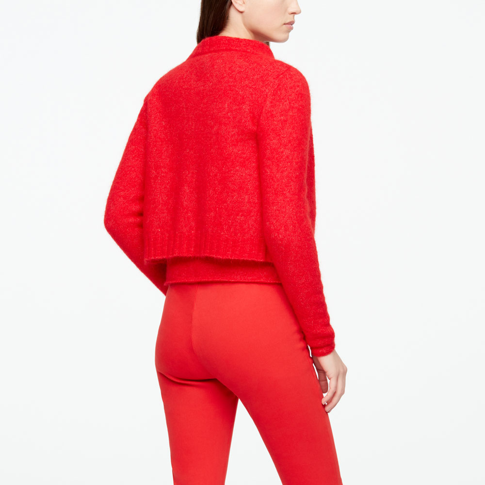 Sarah Pacini CARDIGAN COURT - MOHAIR-MÉRINO Derrière