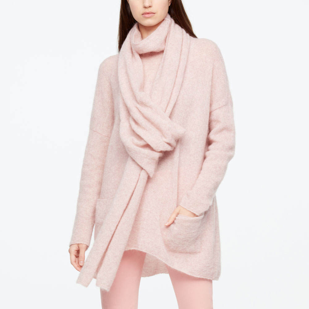 Sarah Pacini MOHAIR-MERINO SJAAL - KRAAG Voorzijde