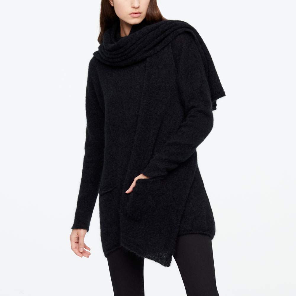 Sarah Pacini MOHAIR-MERINO SJAAL - ZAK Voorzijde