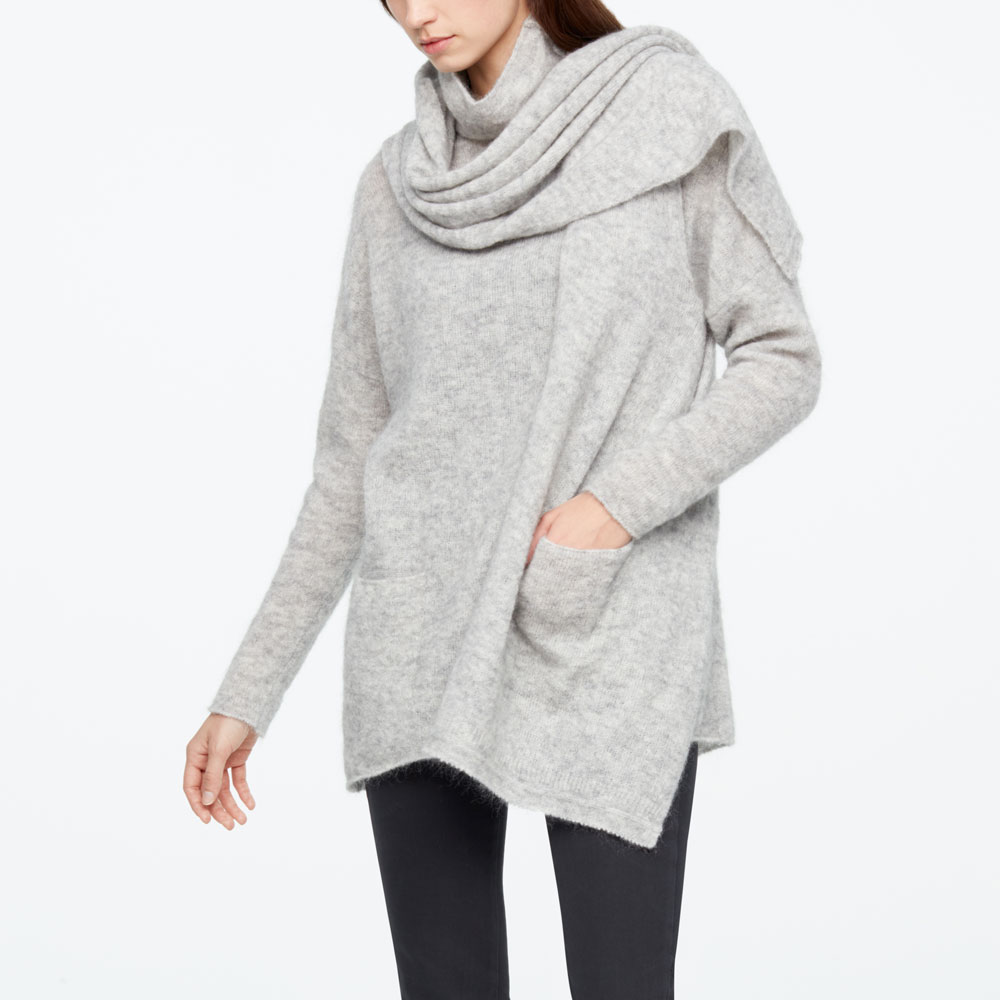 Sarah Pacini MOHAIR-MERINO SJAAL - ZAK Voorzijde