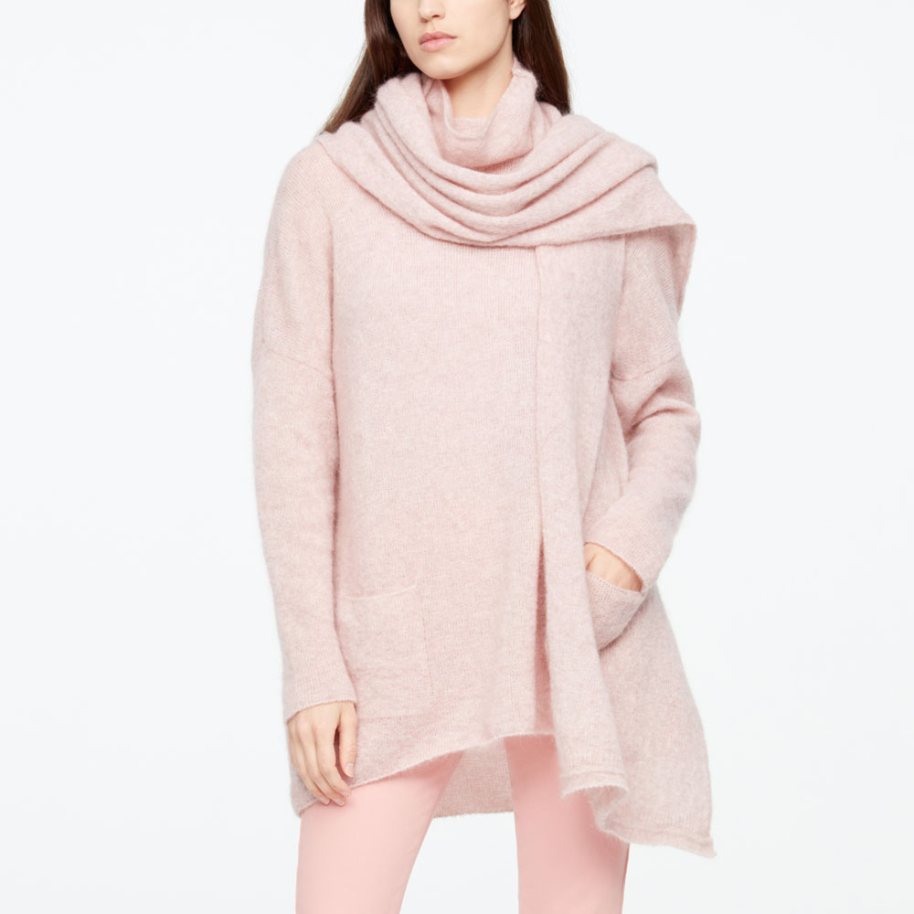 Sarah Pacini MOHAIR-MERINO SJAAL - ZAK Voorzijde
