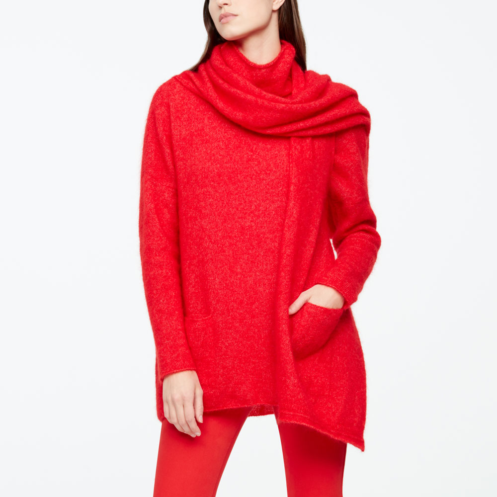 Sarah Pacini ÉCHARPE - MOHAIR-MÉRINO - POCHE De face