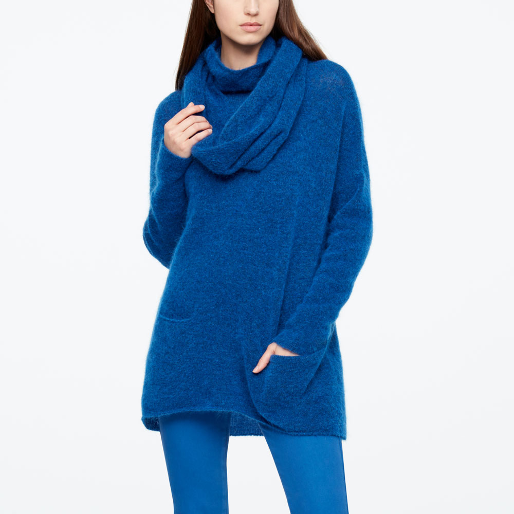 Sarah Pacini MOHAIR-MERINO COLLAR Front
