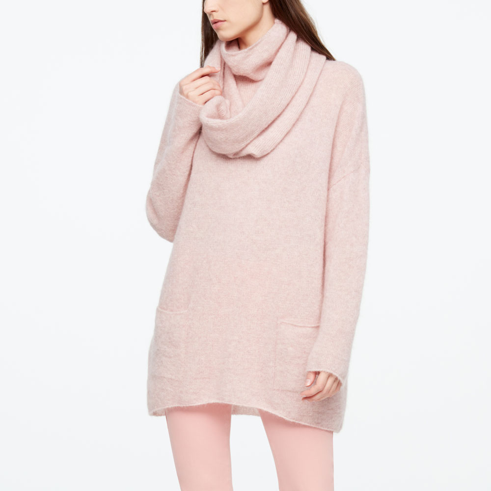 Sarah Pacini MOHAIR-MERINO COLLAR Front