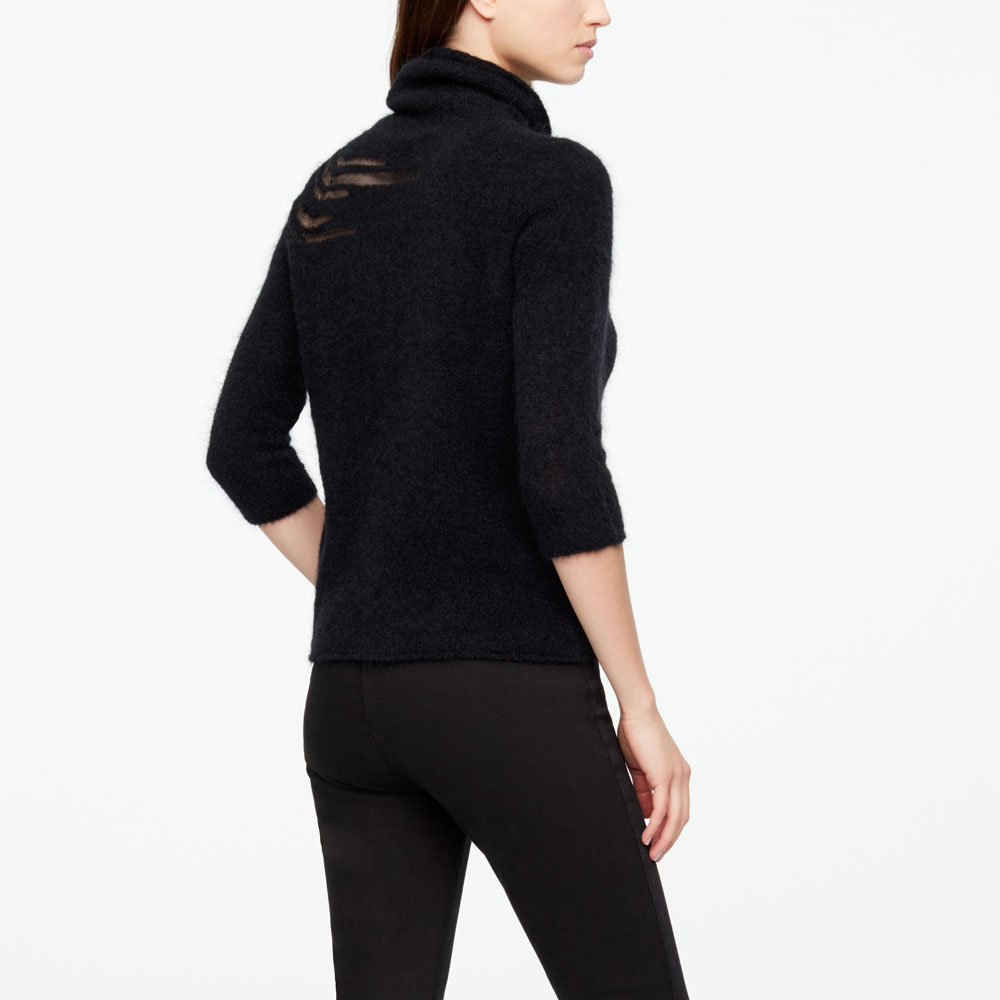 Sarah Pacini PULL MANCHES ¾ - DÉTAIL MESH Derrière