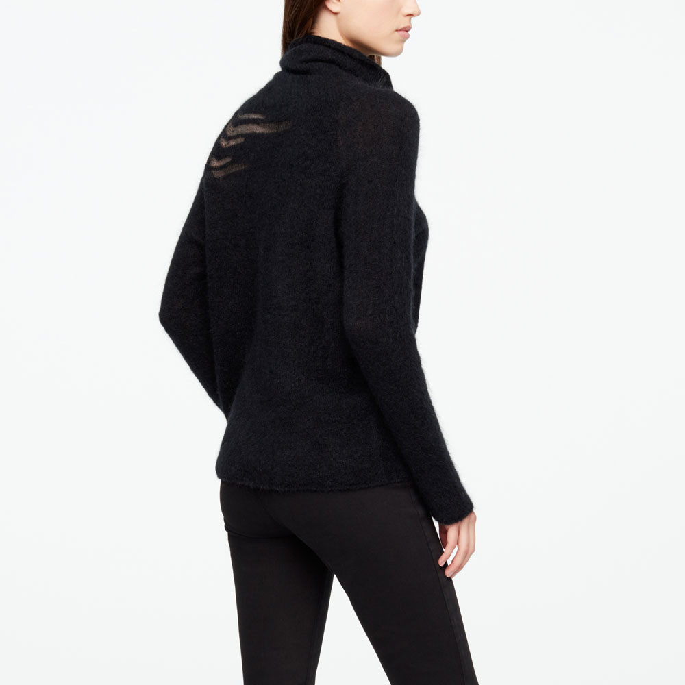 Sarah Pacini PULL MANCHES LONGUES - DÉTAIL MESH Derrière