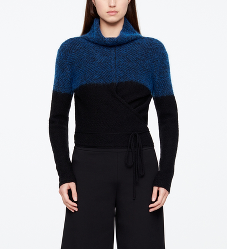 Sarah Pacini PULL COURT - CHEVRONS De face
