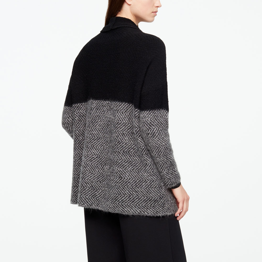 Sarah Pacini LONG CARDIGAN - CHEVRONS Derrière