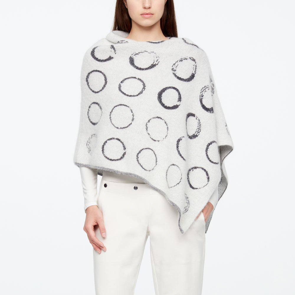 Sarah Pacini PONCHO - CIRCLE MOTIF Front