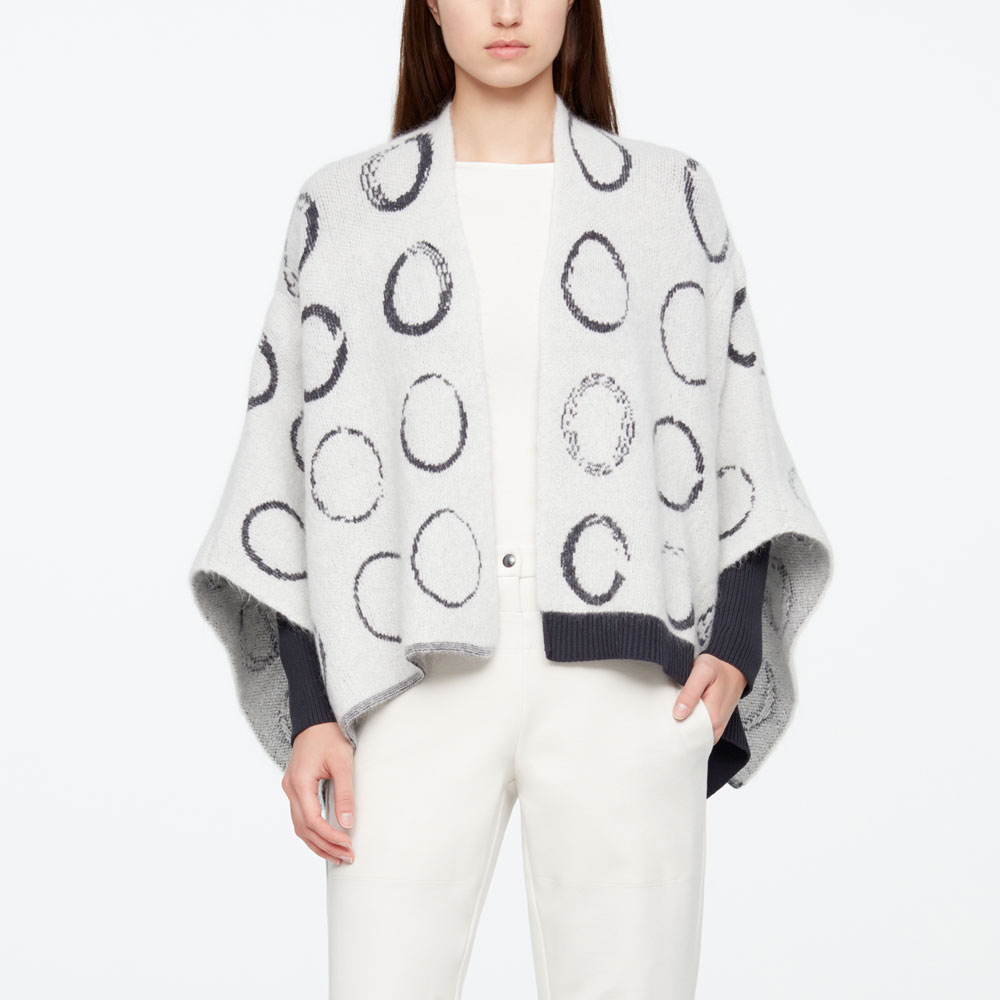 Sarah Pacini CARDIGAN CHÂLE - CERCLES De face