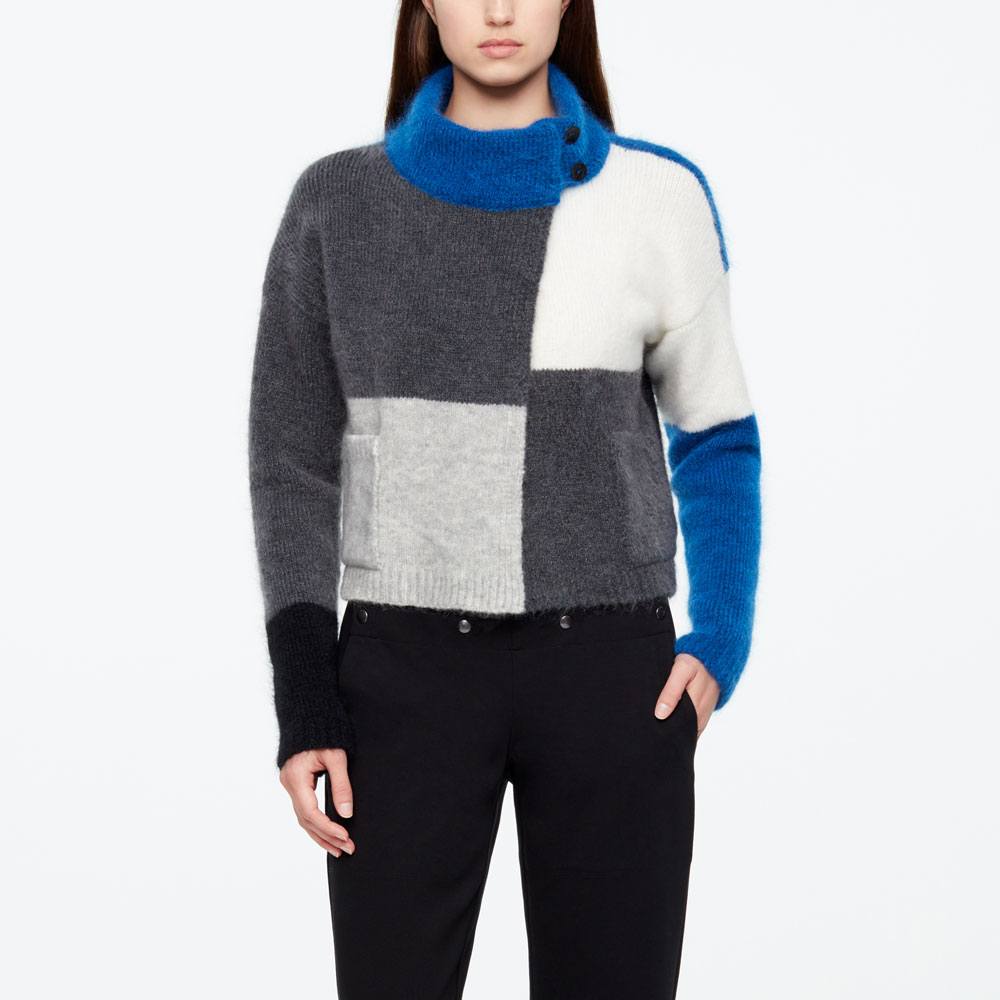 Sarah Pacini CARDIGAN COURT - COLOR BLOCK De face