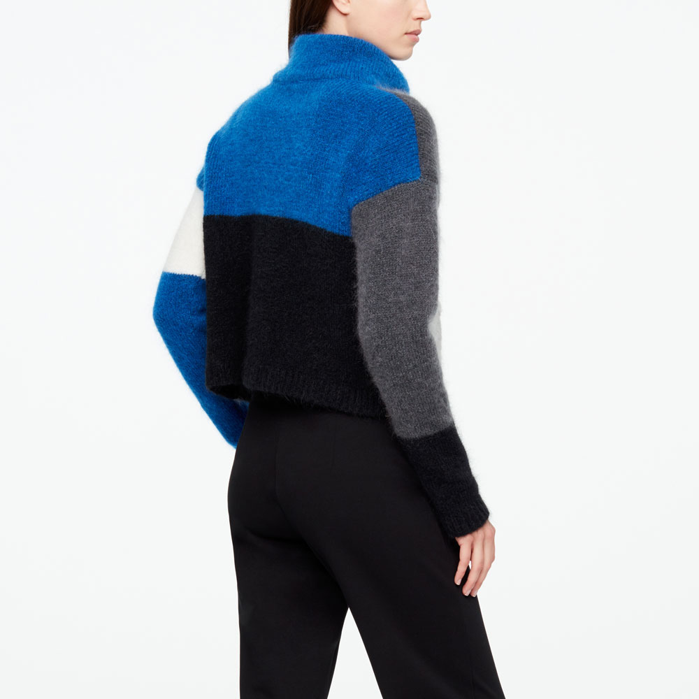Sarah Pacini CARDIGAN COURT - COLOR BLOCK Derrière