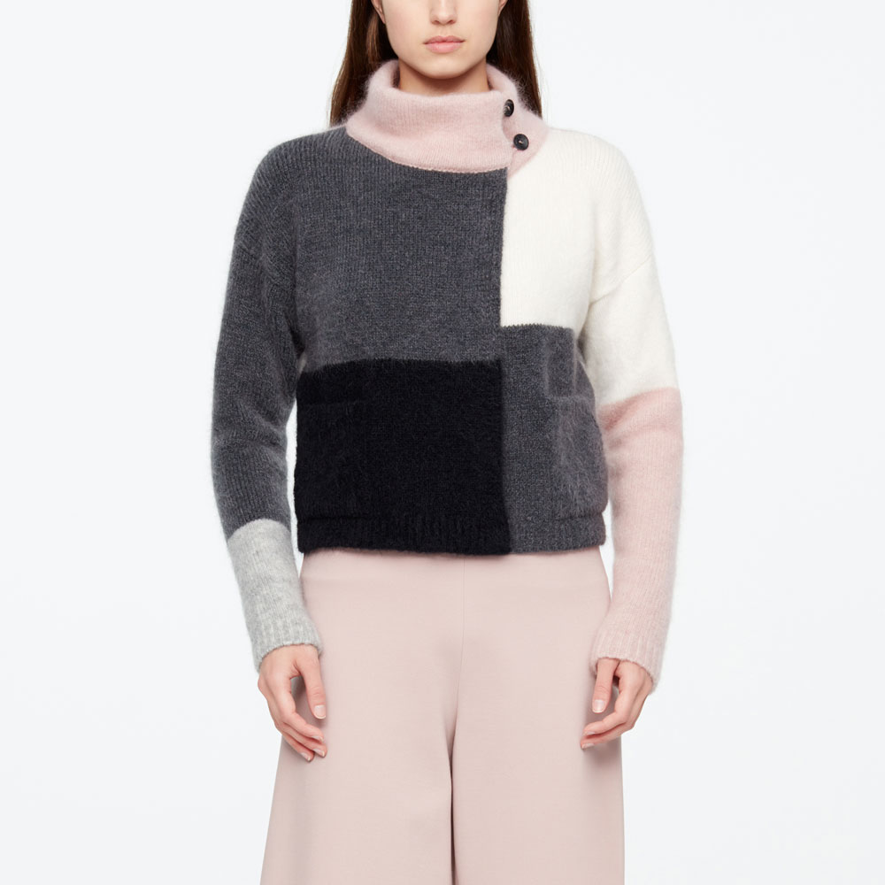 Sarah Pacini CARDIGAN COURT - COLOR BLOCK De face
