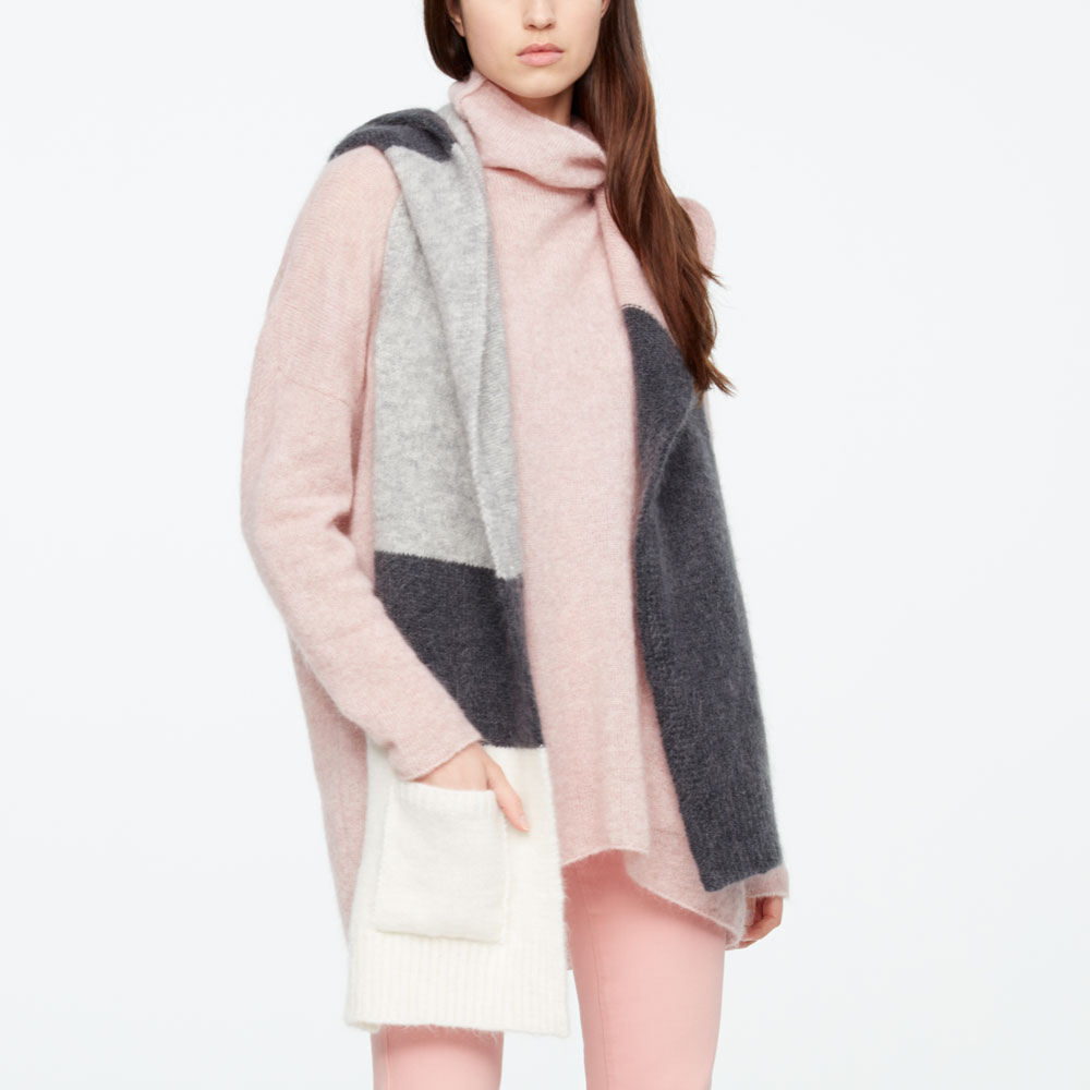 Sarah Pacini ÉCHARPE - COLOR BLOCK De face