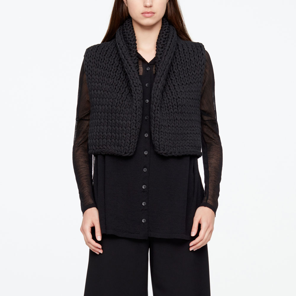 Sarah Pacini CARDIGAN SANS MANCHES - COTON De face