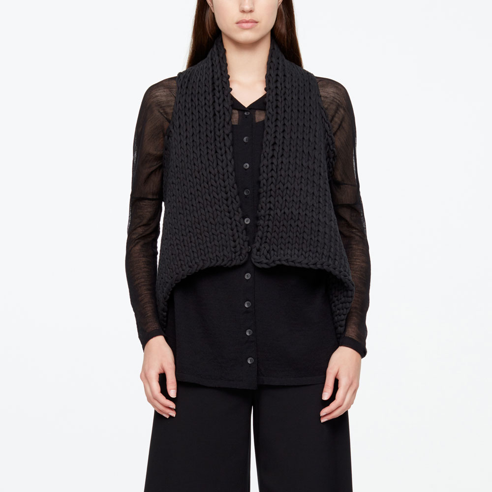 Sarah Pacini CARDIGAN COURT - COTON De face