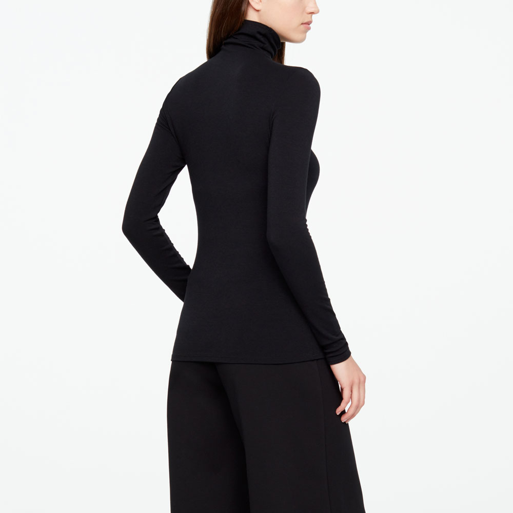 Sarah Pacini ROLLKRAGEN TOP - NETZDETAIL Rück