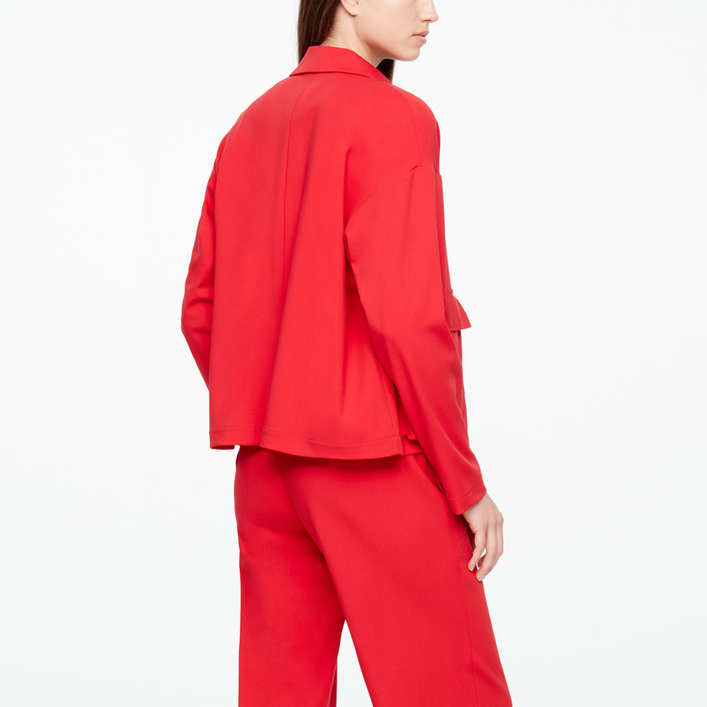 Sarah Pacini VESTE EN GABARDINE - POCHES PLAQUÉES Derrière
