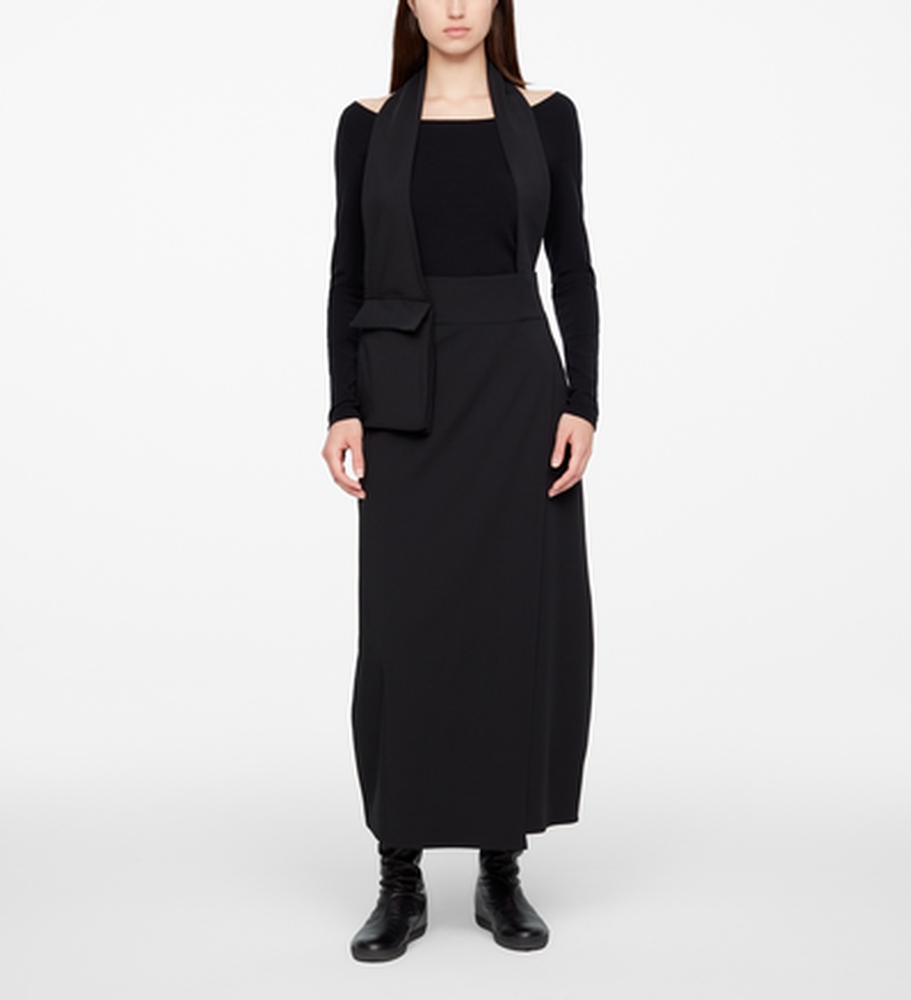 Sarah Pacini JUPE GABARDINE - POCHE DÉTACHABLE De face
