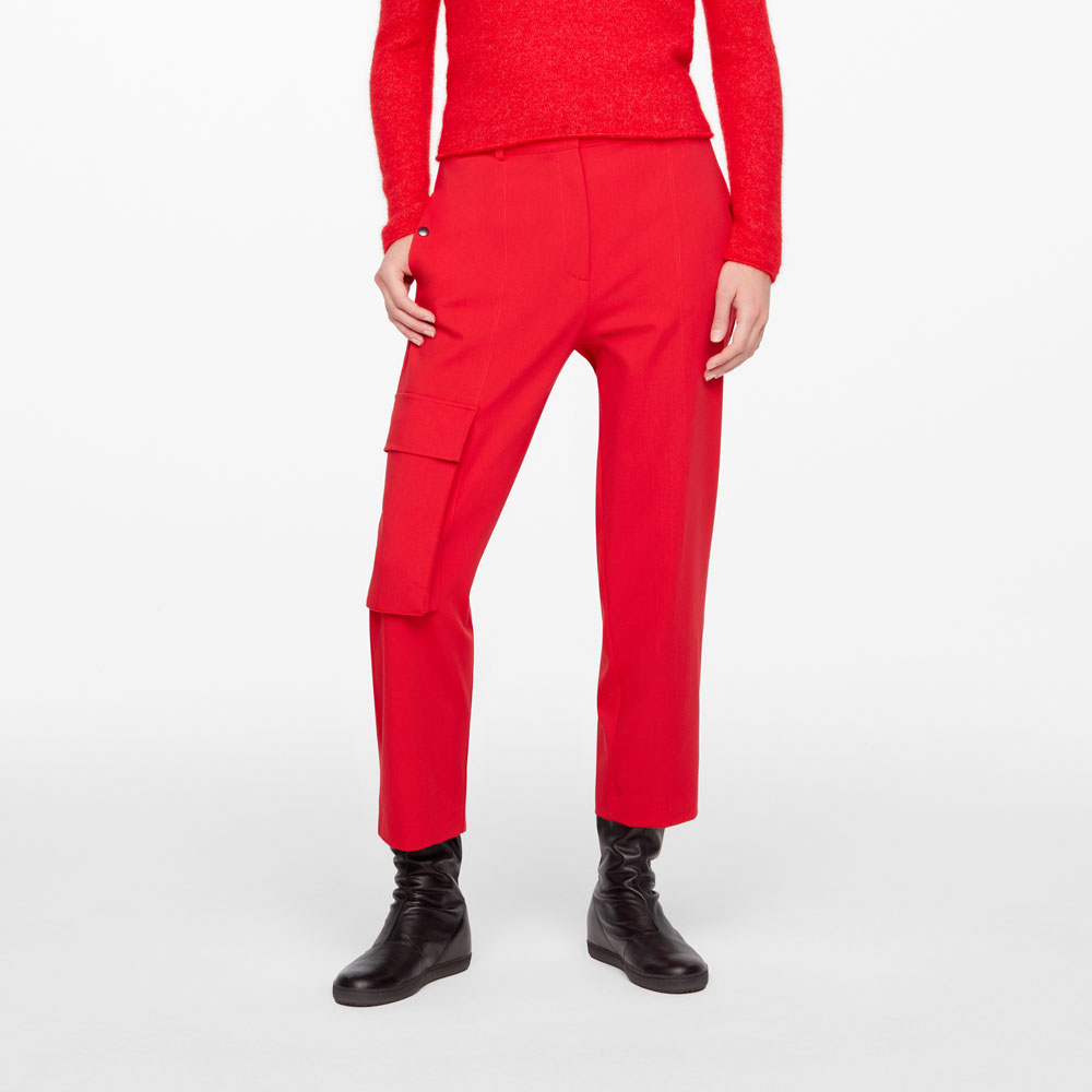 Sarah Pacini PANTALON GABARDINE - POCHE CARGO De face