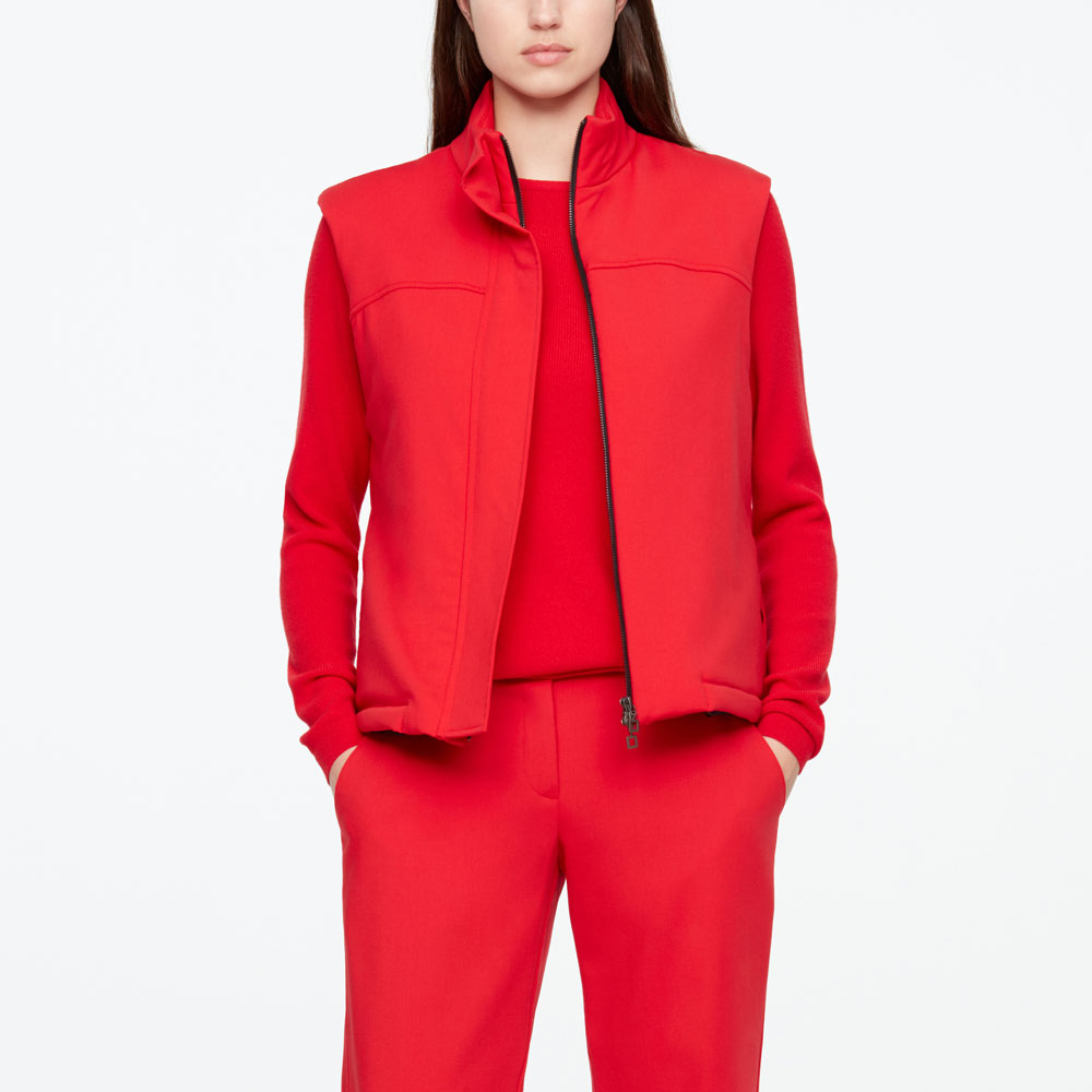 Sarah Pacini WOOL COAT - SLEEVELESS Front