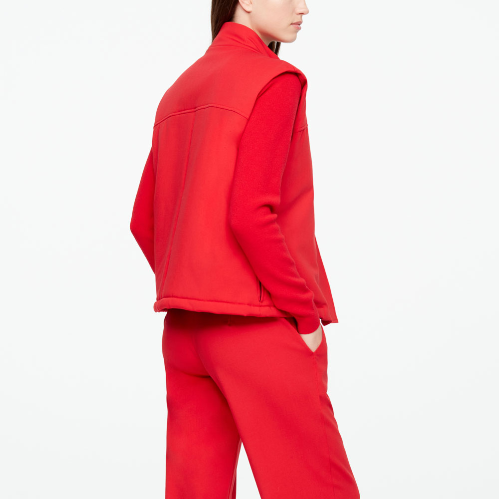 Sarah Pacini WOOL COAT - SLEEVELESS Back view
