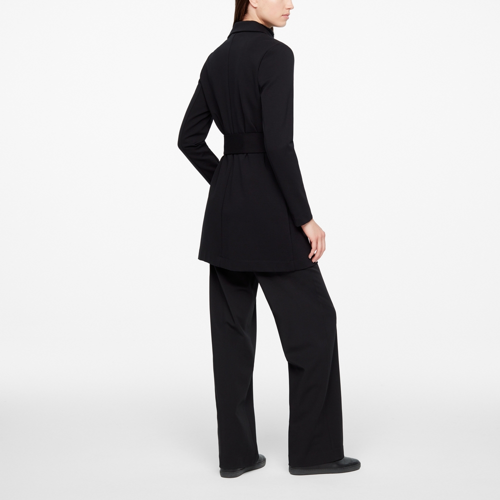 Sarah Pacini TRENCH COAT - JERSEY Back view