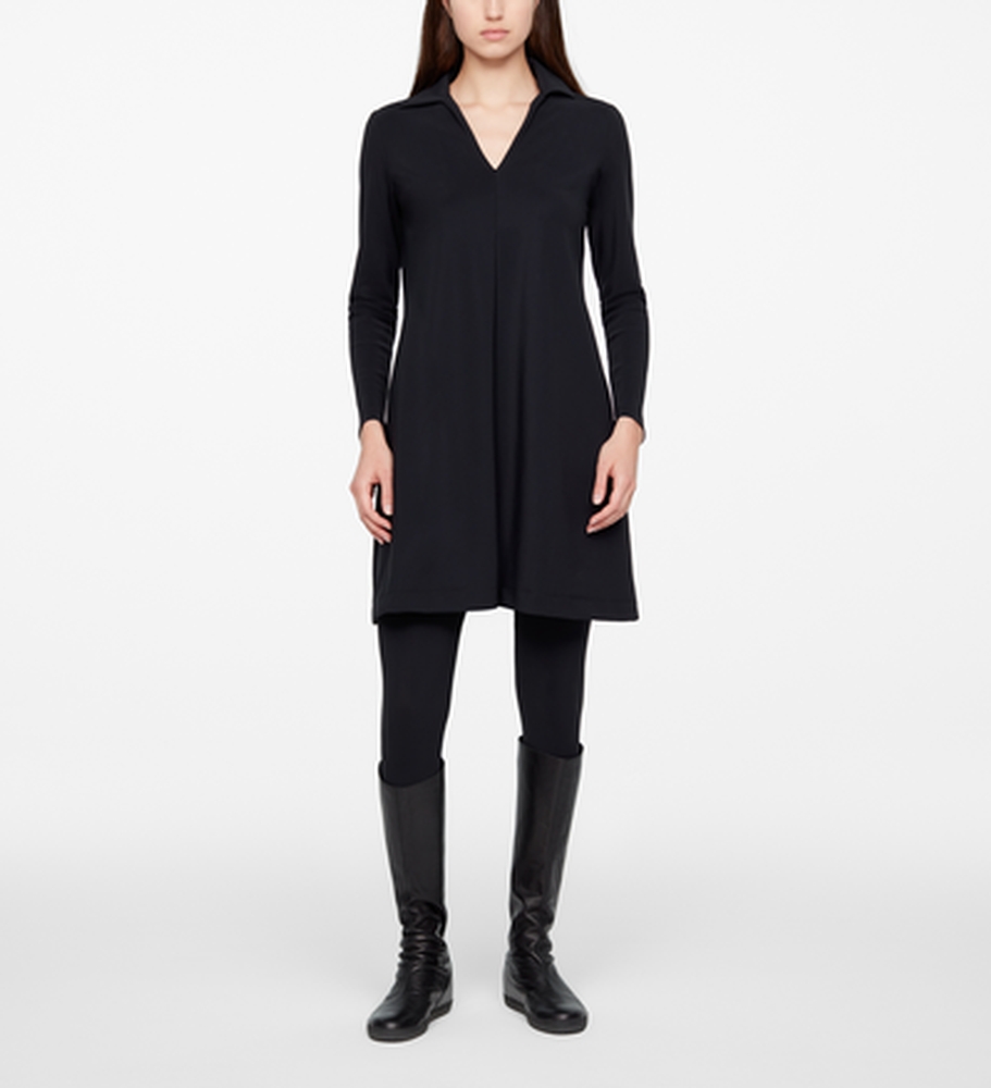 Sarah Pacini ROBE-COL V - MATIÈRE TECHNO De face