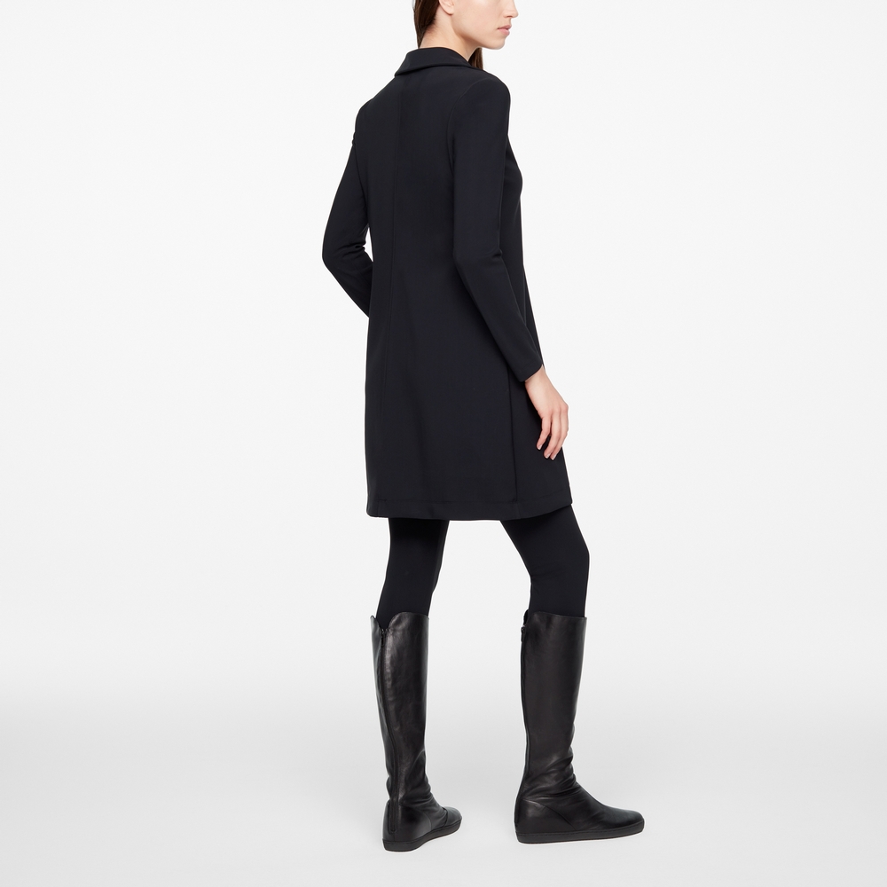 Sarah Pacini ROBE-COL V - MATIÈRE TECHNO Derrière