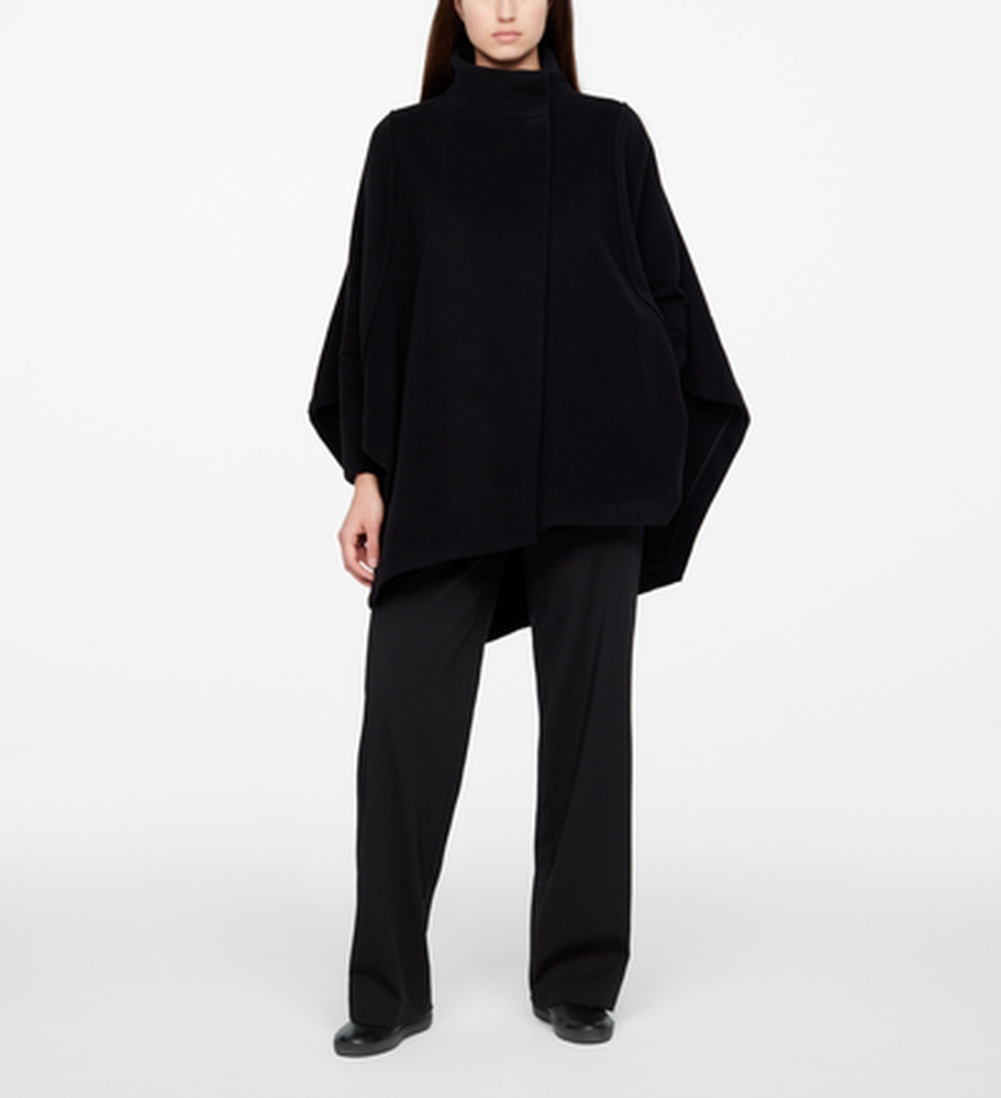 Sarah Pacini MANTEAU EN LAINE - FENTES De face