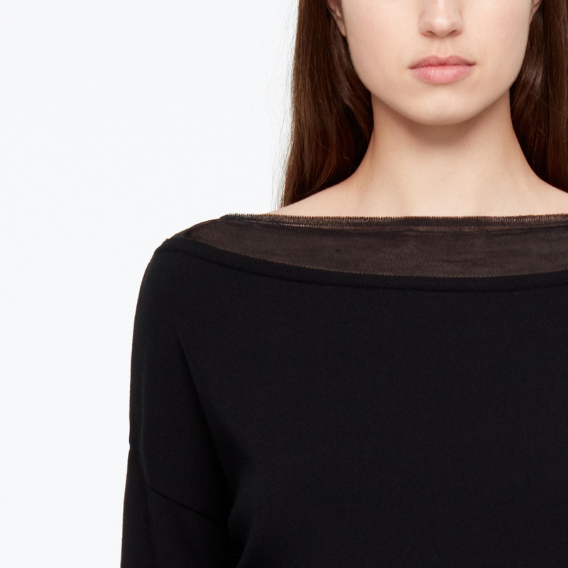 Sarah Pacini PULL - COL DIAPHANE De face
