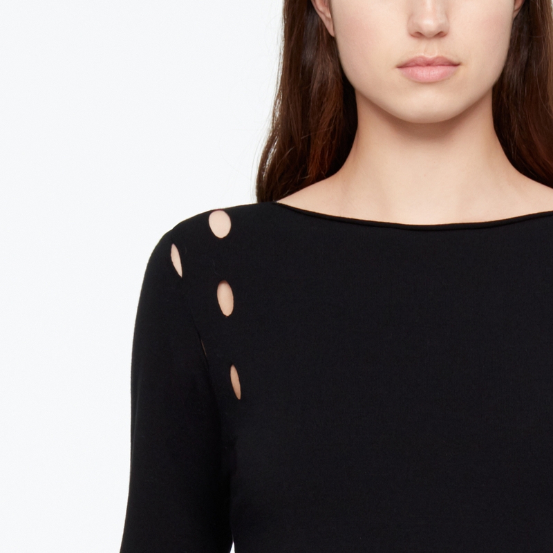 Sarah Pacini PULL MANCHES LONGUES - DÉCOUPES De face